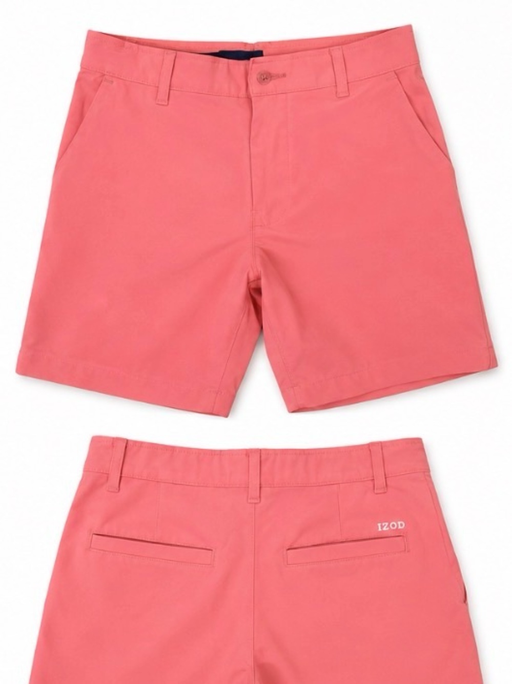 Izod Boy’s Youth Coral Pink Flat-Front Shorts size 12